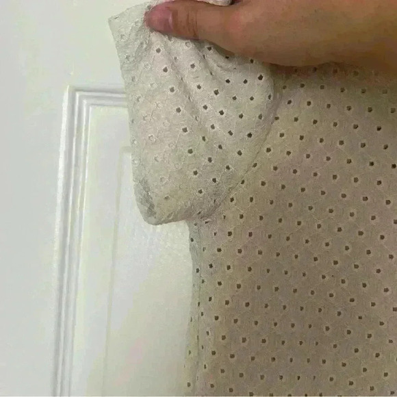 Zara Basic Top Lace Eyelet Blouse - Picture 4 of 7